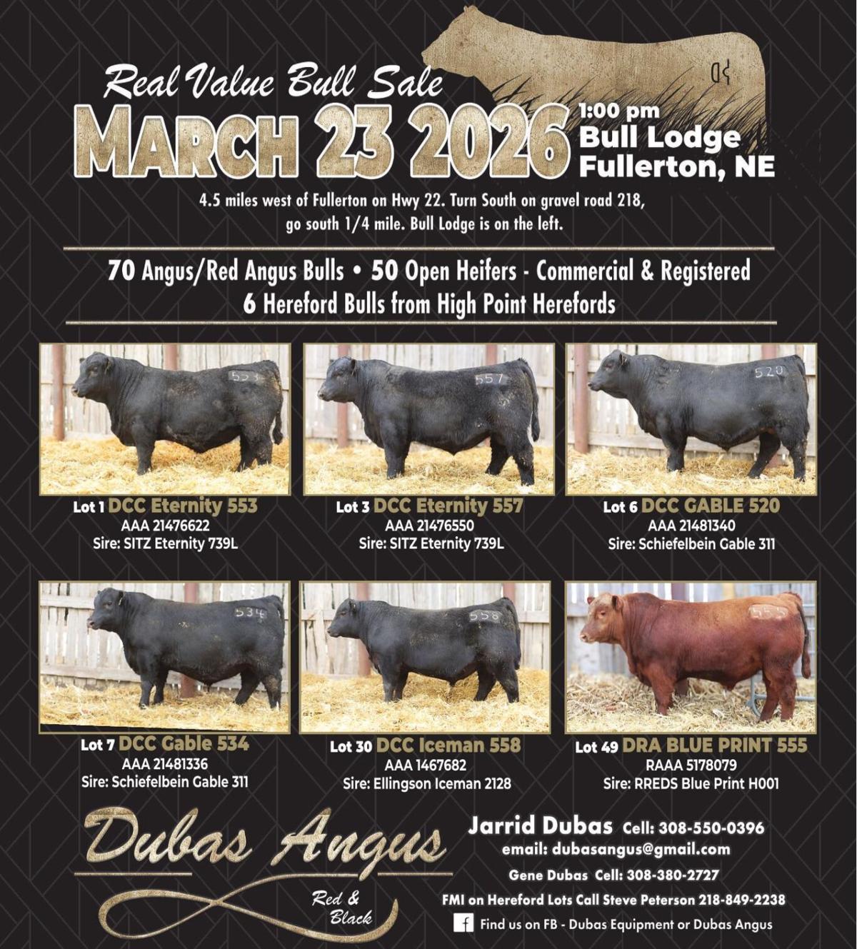 DUBAS CATTLE - Ad from 2026-03-06