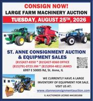 Consign Now! Large Farm Machinery Auction - Aug. 25 (copy)