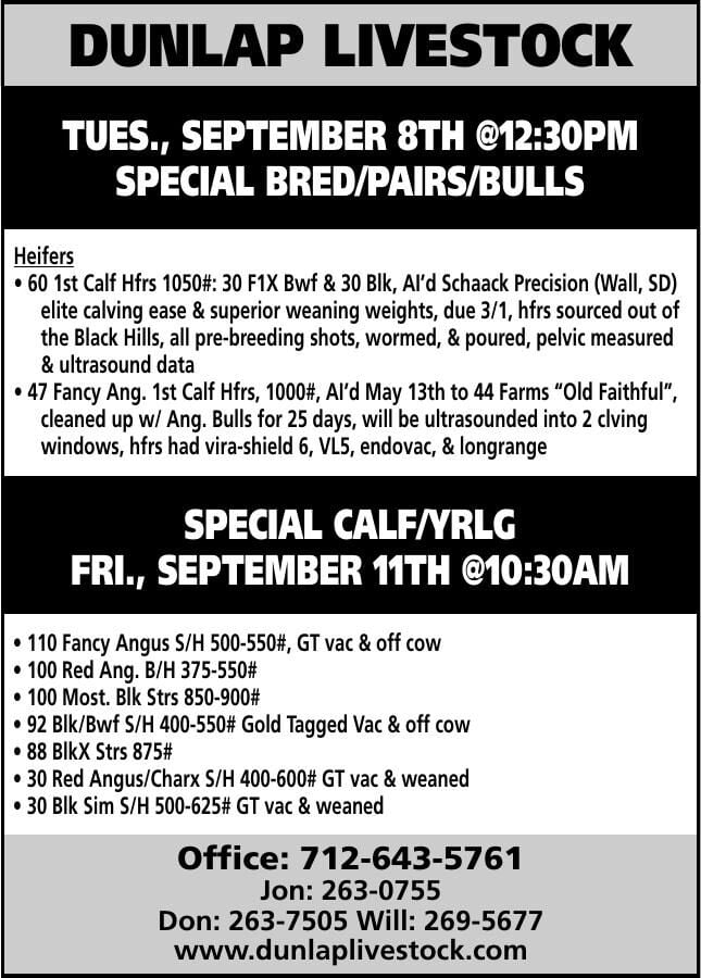 Dunlap Livestock Auction