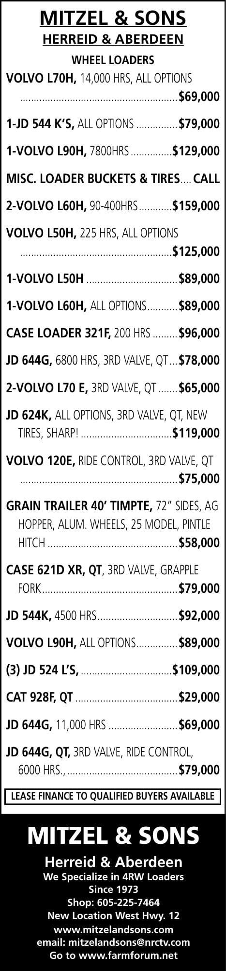 MITZEL & SONS - Ad from 2026-05-15
