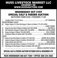 Huss Livestock Market