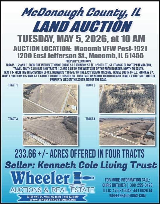 McDonough County, IL - LAND AUCTION