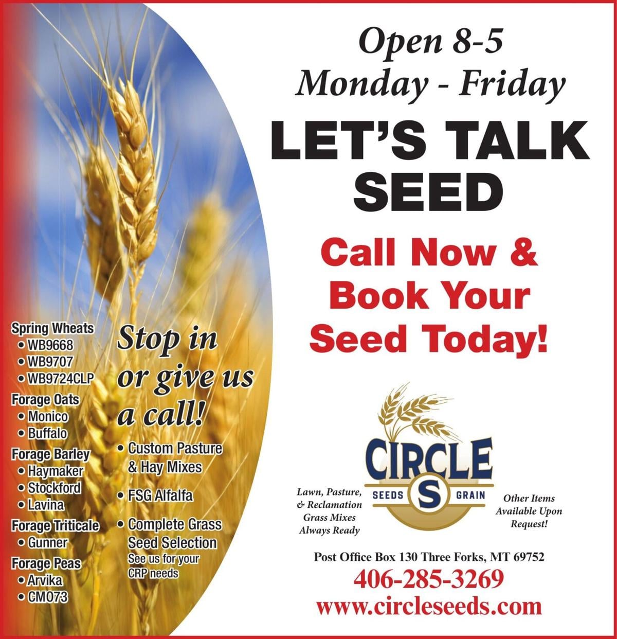 CIRCLE S SEEDS - Ad from 2026-05-15