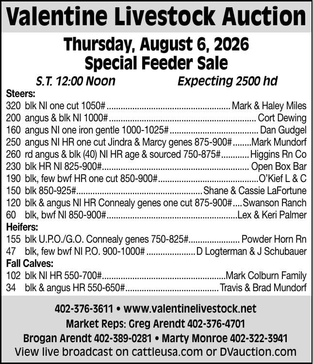 VALENTINE LIVESTOCK AUCTION