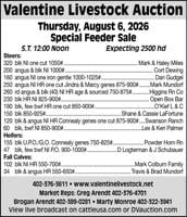 VALENTINE LIVESTOCK AUCTION
