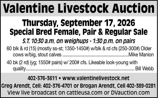 VALENTINE LIVESTOCK AUCTION