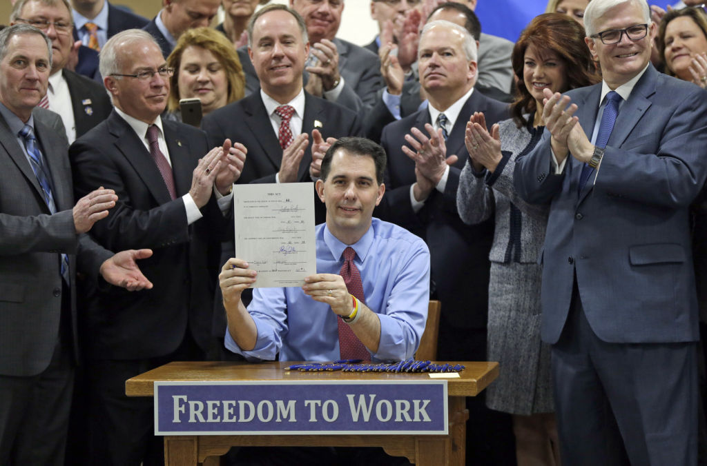 Gov. Scott Walker calls for national right-to-work law