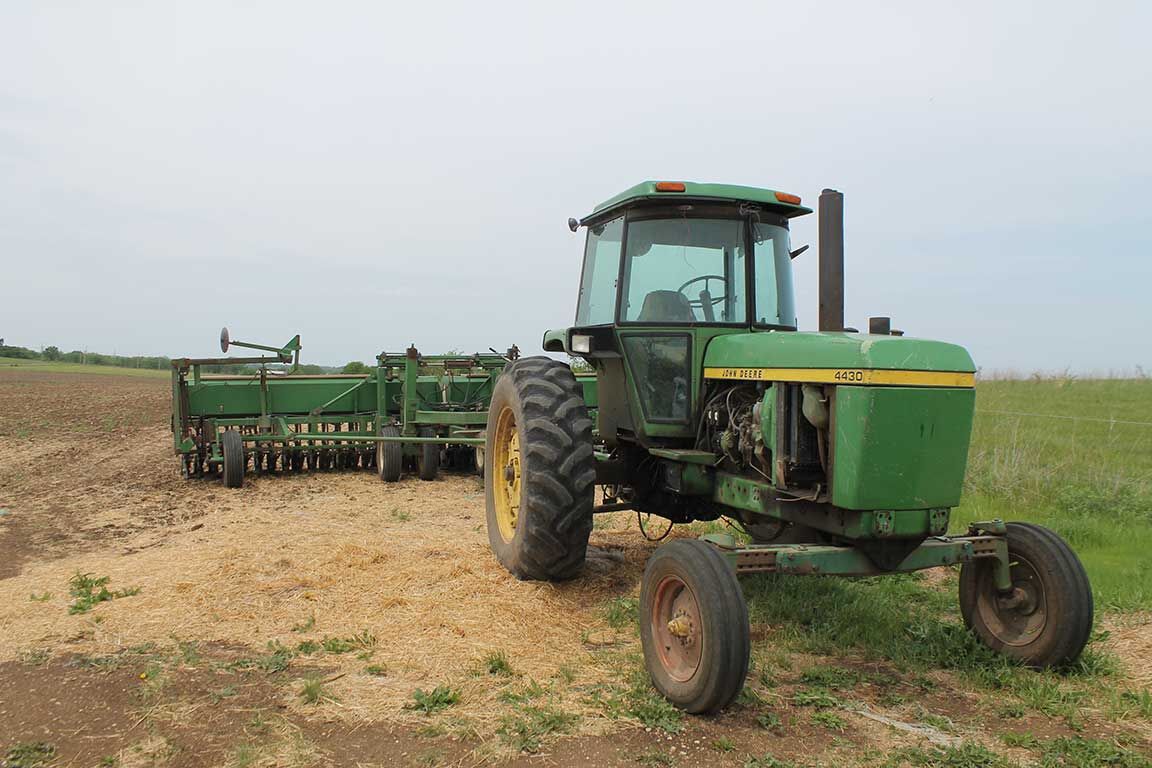 tractor and plow