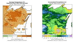 Wisconsin temp, precip