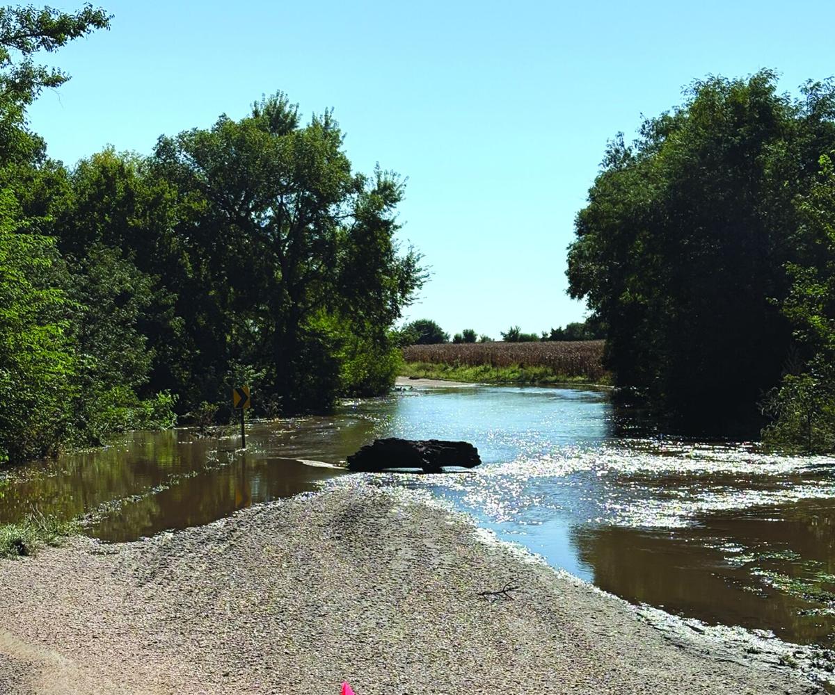 Flooded gravel road