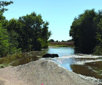 Flooded gravel road