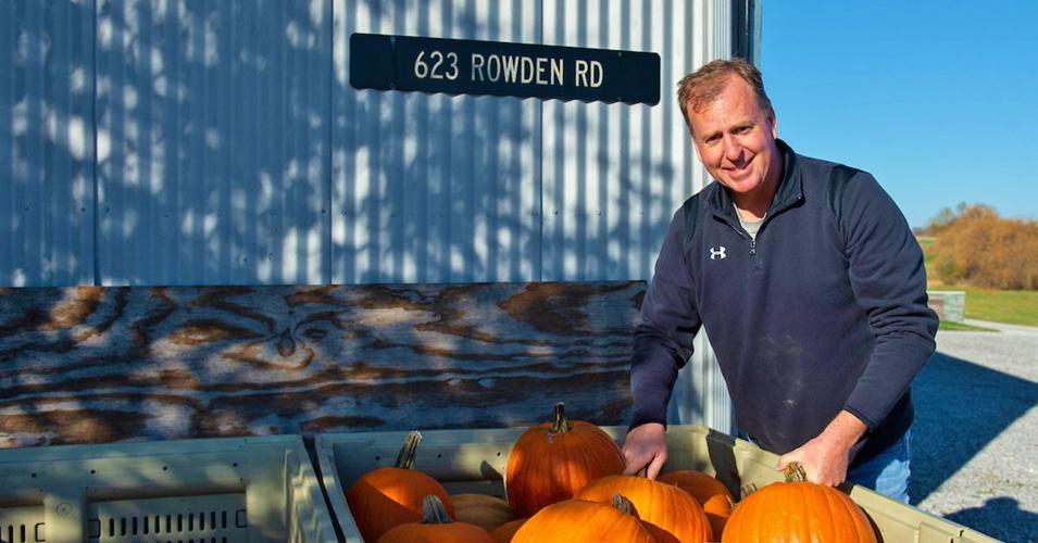 Alan Walters with pumpkins