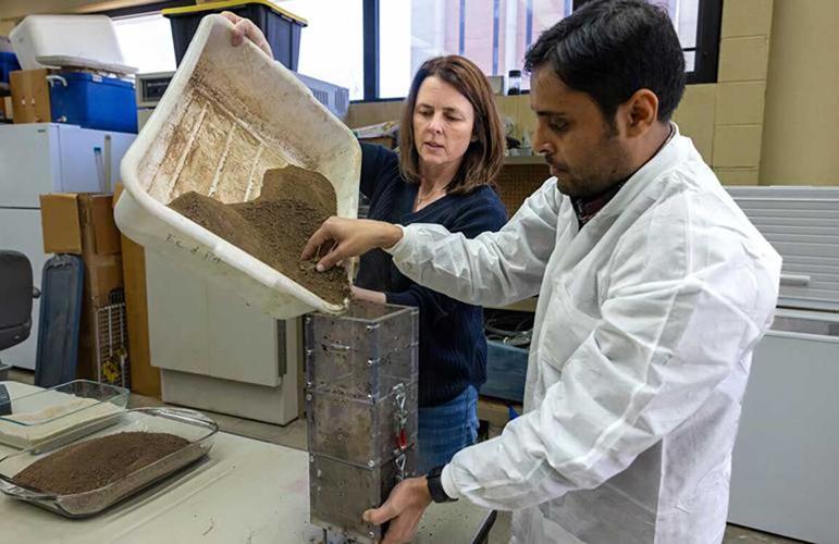 Biological Systems Engineering Professor Anita Thompson and postdoctorate Laxmi Pasad