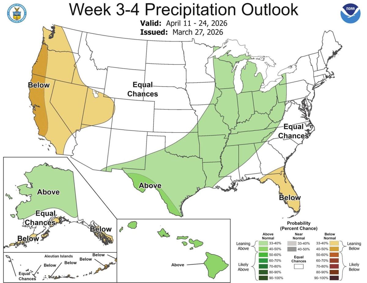 Precip outlook 3-4 weeks