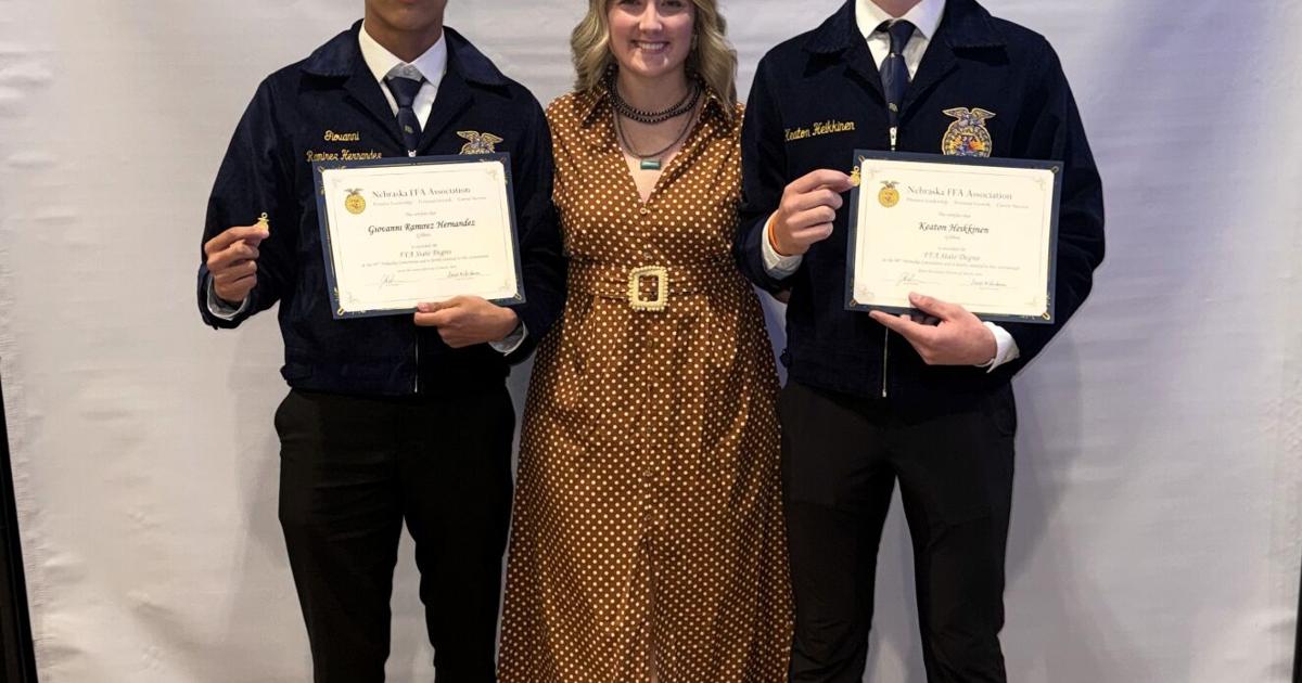 Two State FFA Degrees earned within Gibbon FFA Chapter