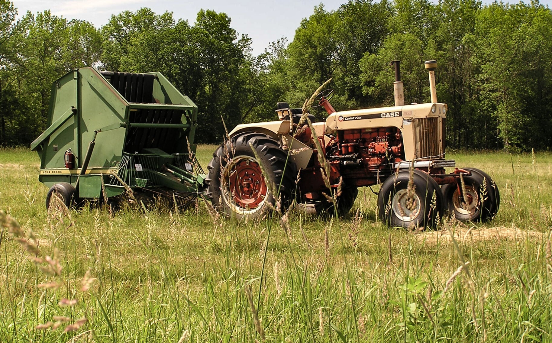 Tractor in field