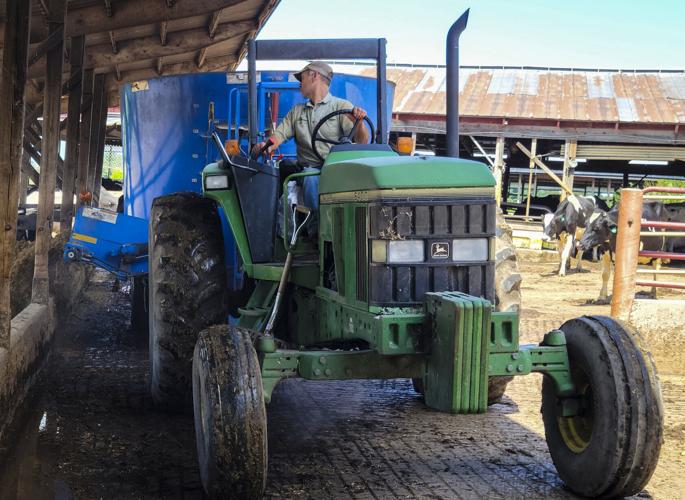 Tom Jandt driving TMR mixer