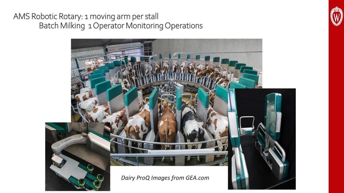 AMS Robotic Rotary, 1 moving arm per stall