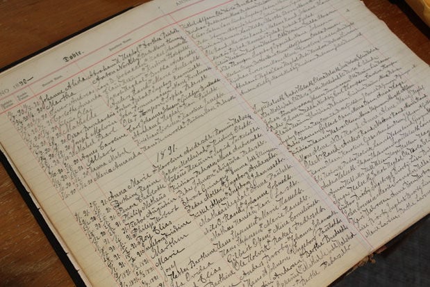 Church baptism records