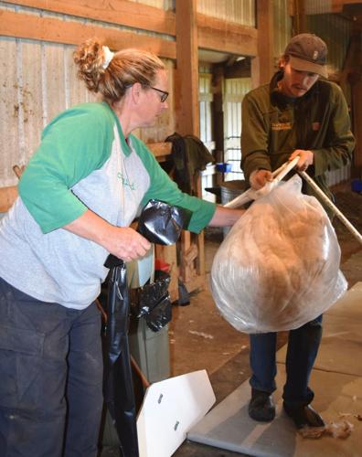 Mindy Huitt with fiber