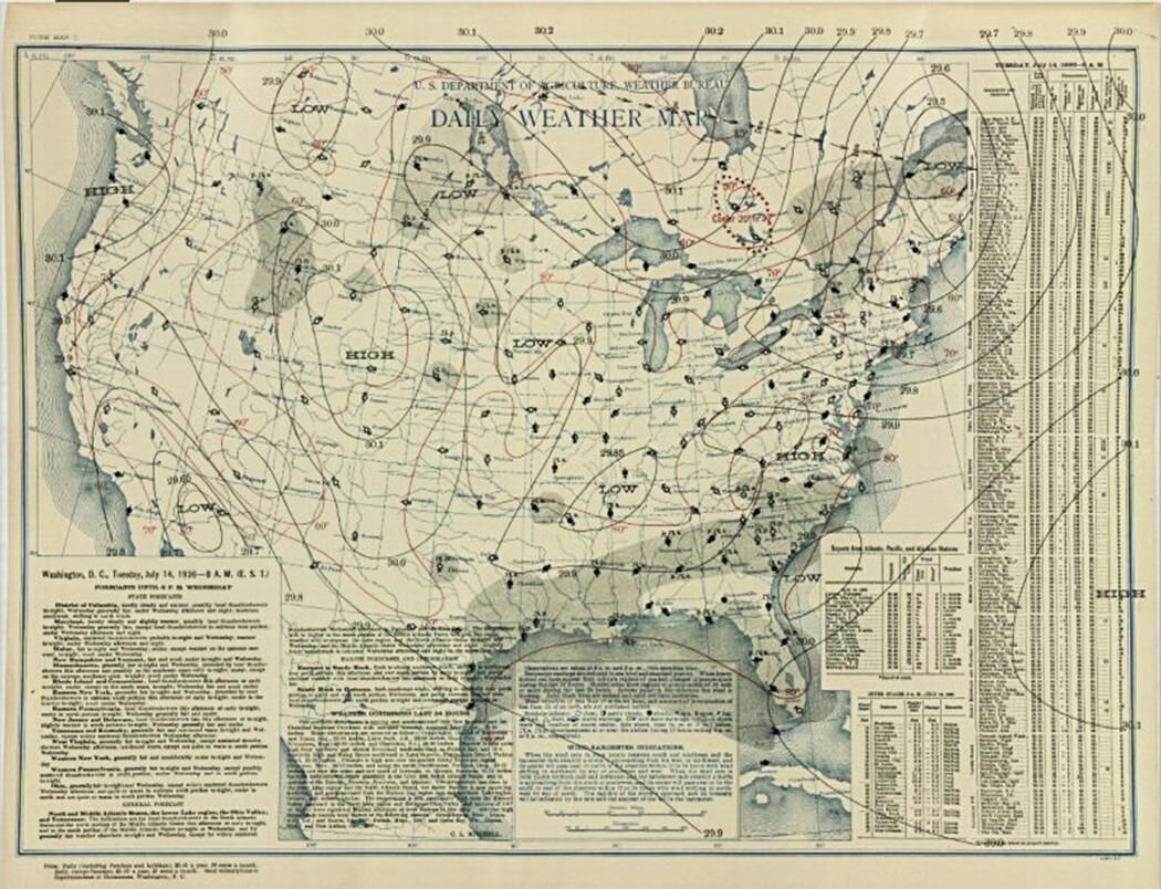 1936 weather map