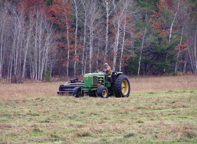 Tractor in field