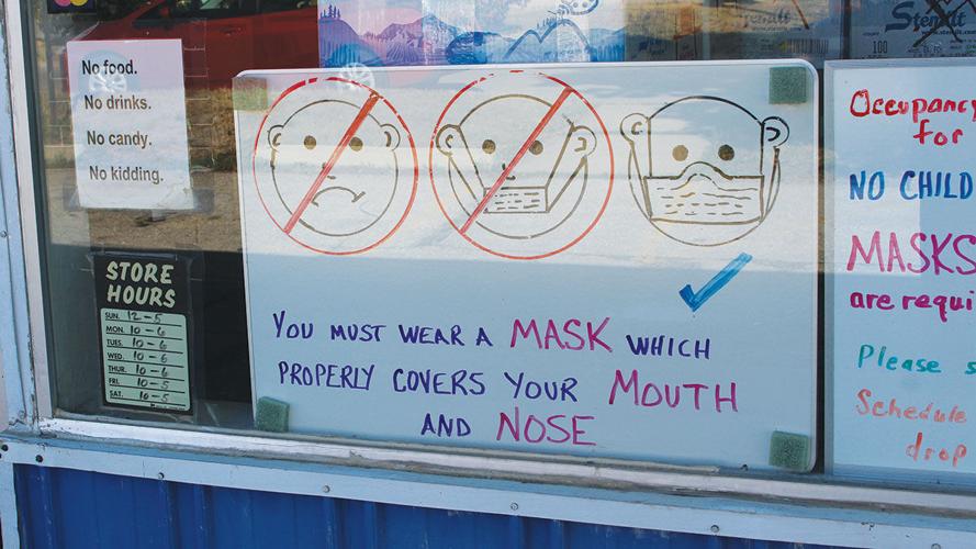 Safety watch mask sign