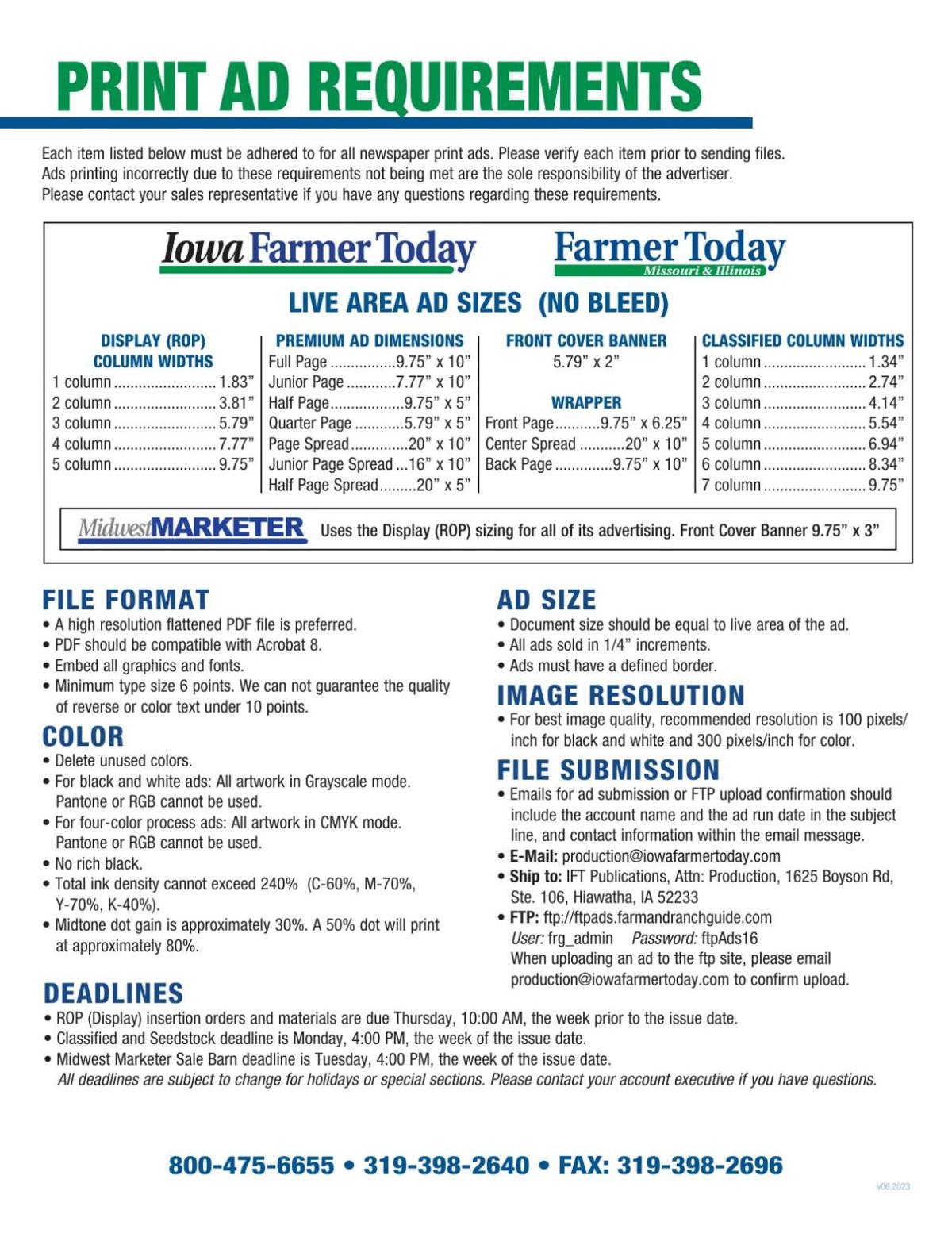 Print Ad Requirements