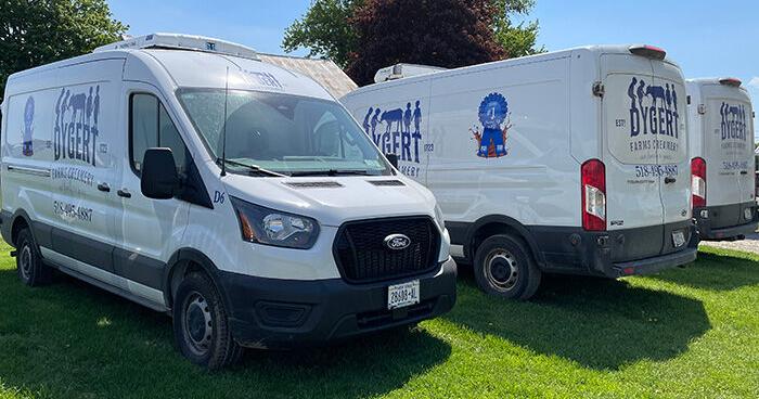 Milk delivery truck