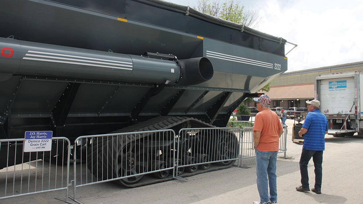 new grain cart on display