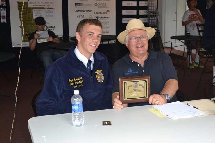 MFU President Doug Peterson Awarded Honorary State FFA Degree