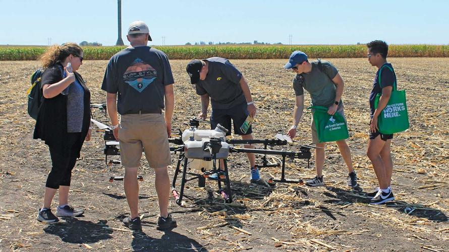Drone spraying demonstration