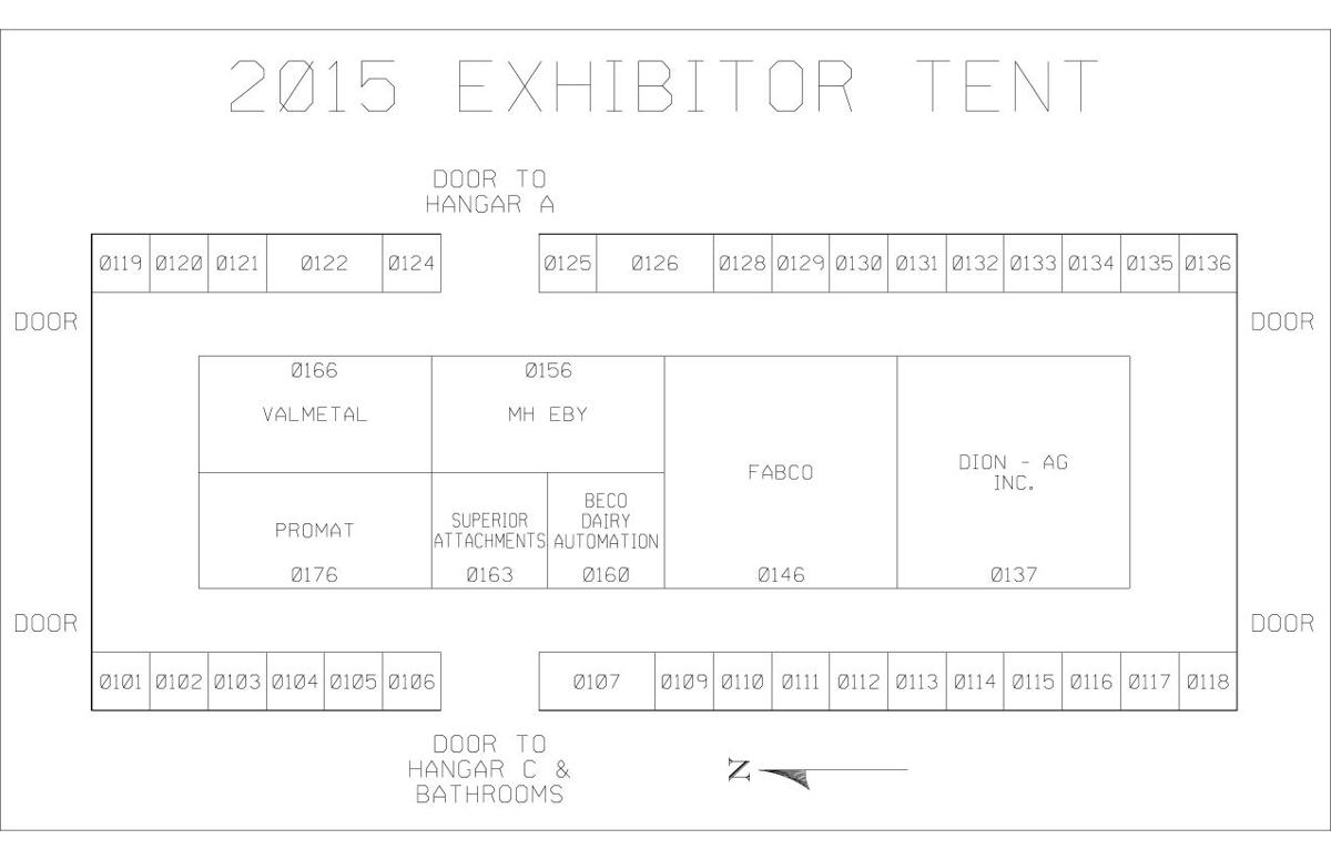 WPS 2015 Farm Show Exhibitor Tent Map