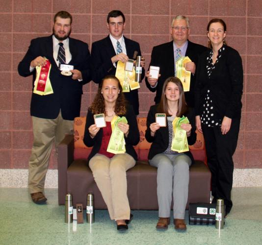 Marathon County livestock team with awards