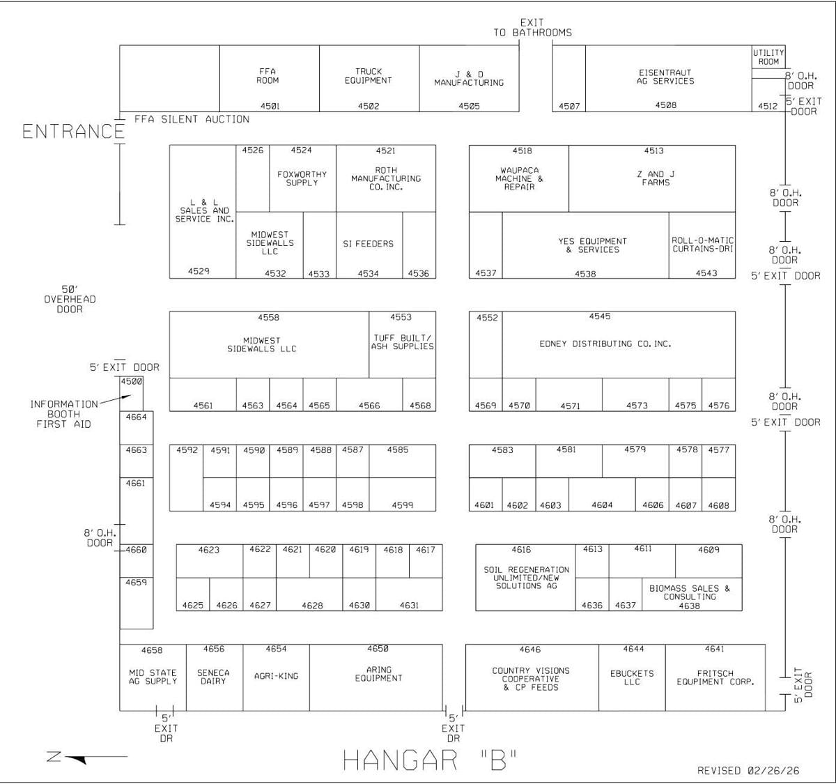WPS 2026 Hanger B map