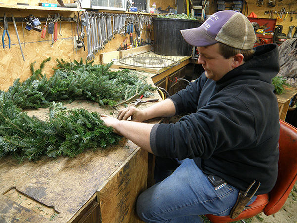 Tyler Kasl pine bough wreath