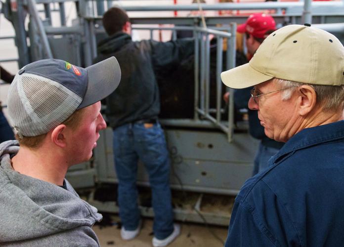 Dan Schaefer talks with short course student