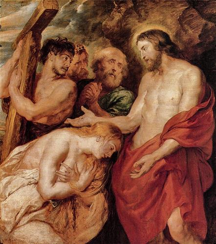 Christ and Repentant Sinners painting