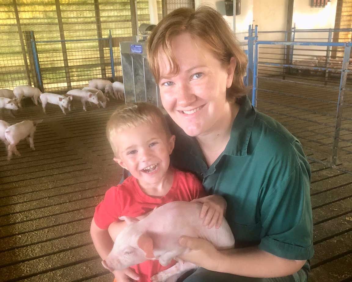 Katie Brown and her son, Andrew