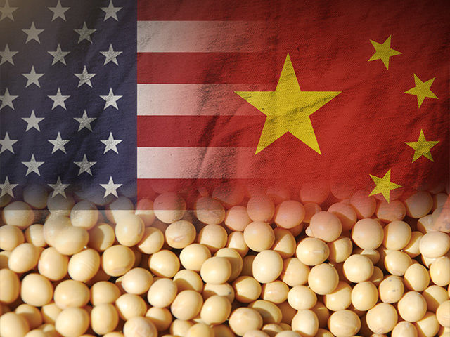 U.S. and China flags with soybeans (copy)