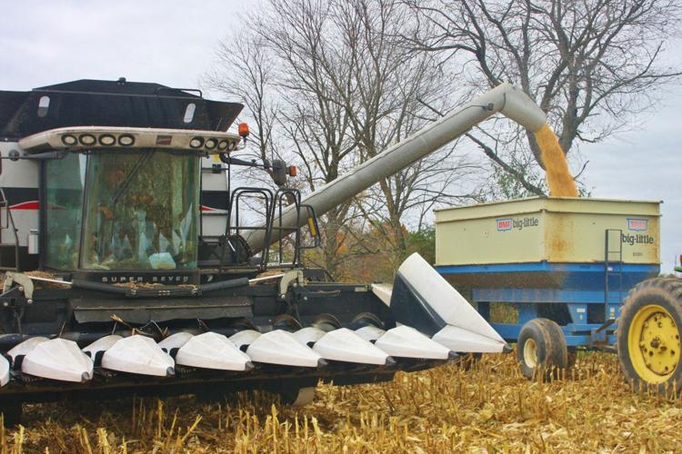 Combine in field