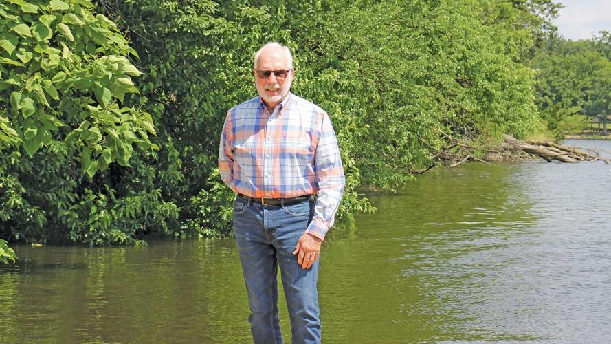 Dick Lyons-at-Lake-Springfield,-active-in-water-quality