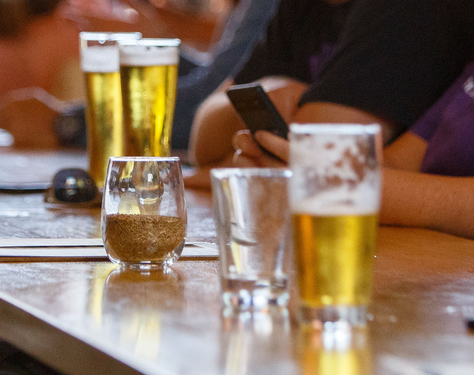 Kernza seeds and beer