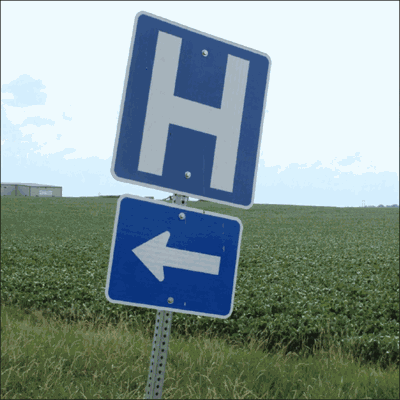 hospital sign