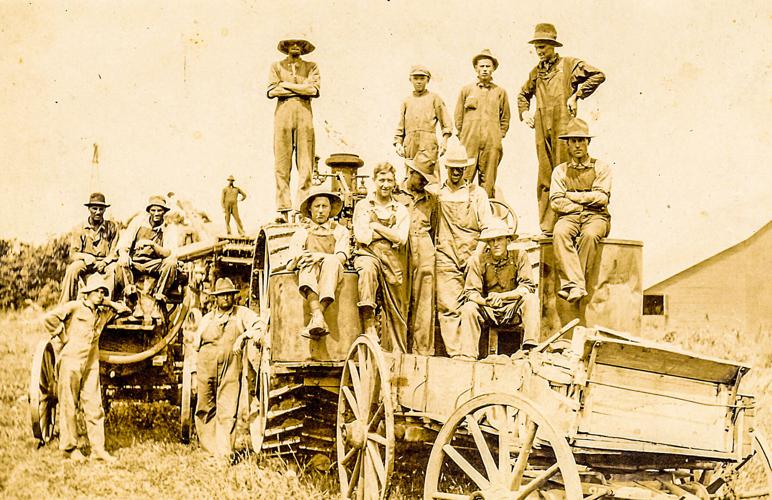 Threshing crew