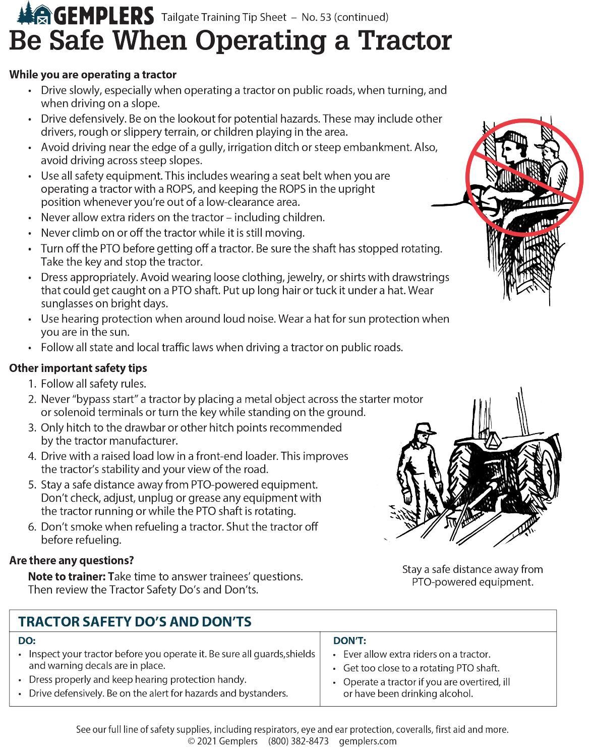 Safety-training tip sheets offered