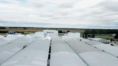 Beck’s new soybean and wheat processing tower
