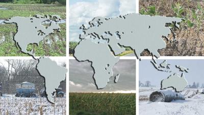 Weather extremes with map