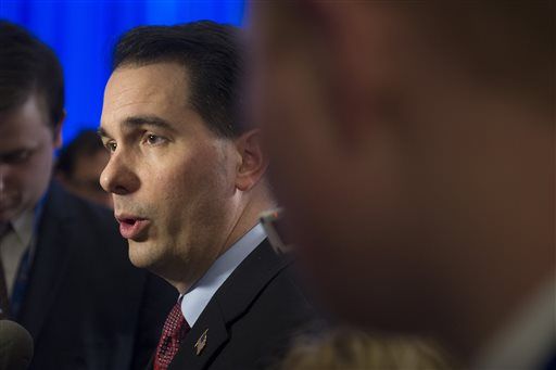 Scott Walker speaking in Washington, AP photo