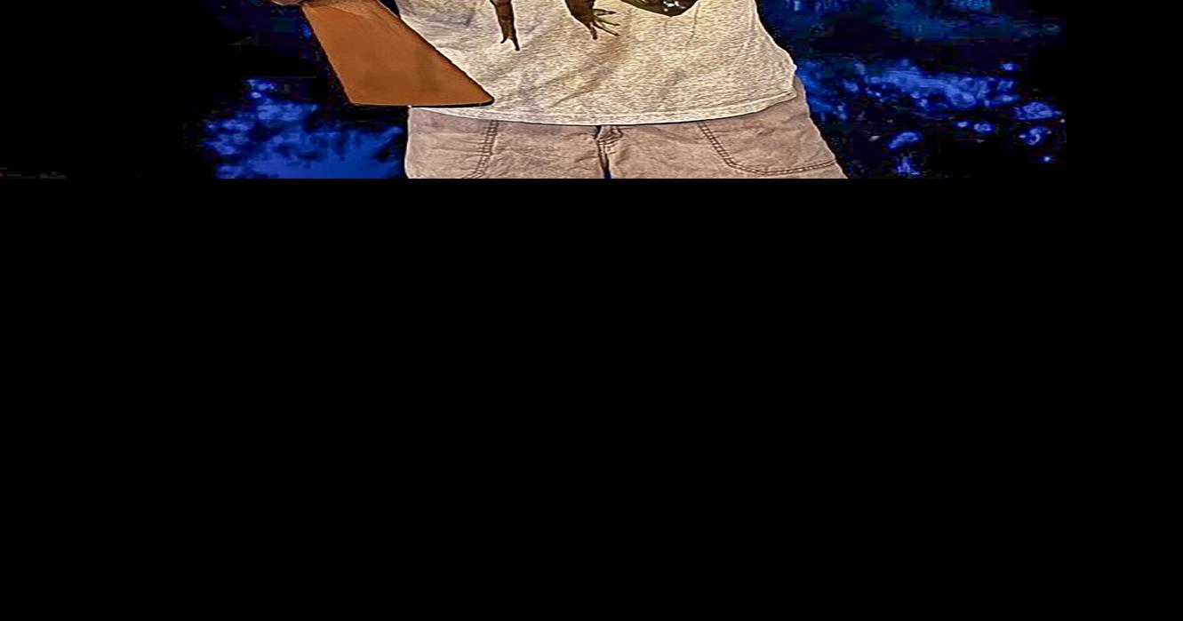 Mark Walters with bull frog